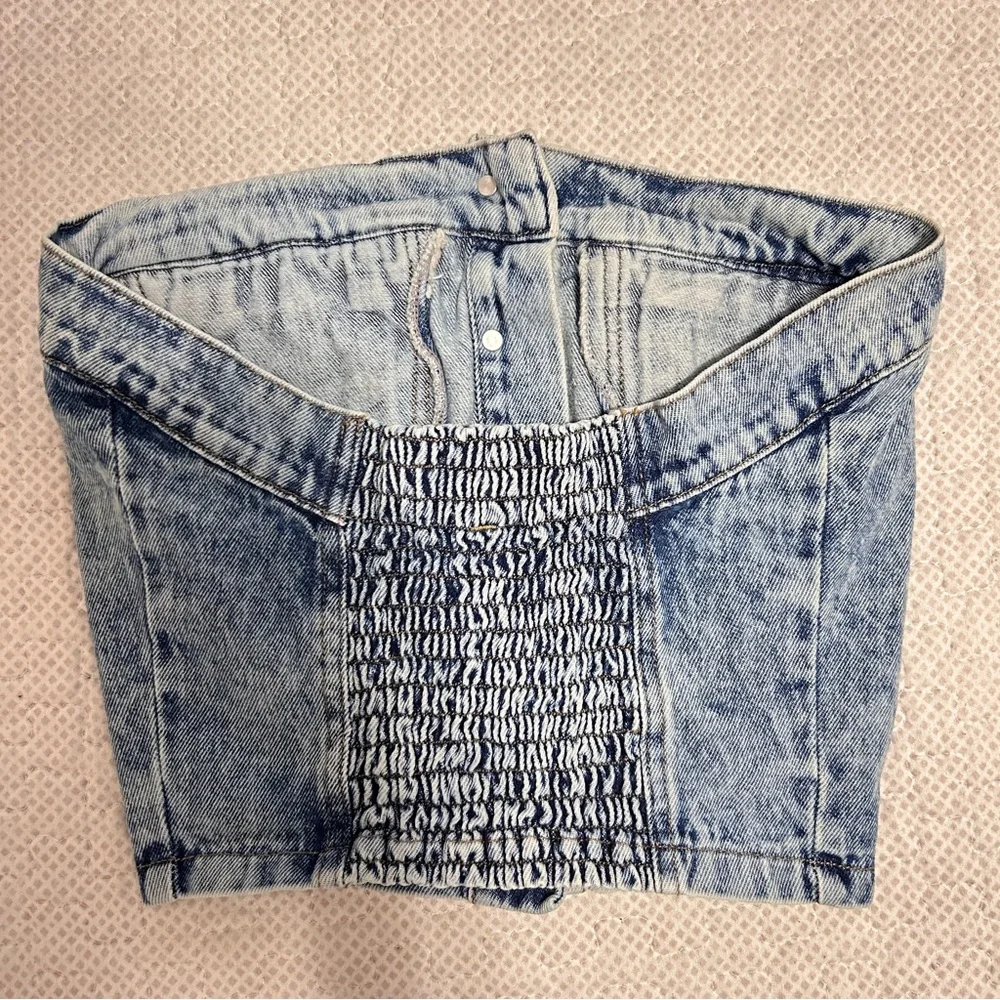 Signos Denim Bustier Top Sz S - Picture 5 of 8